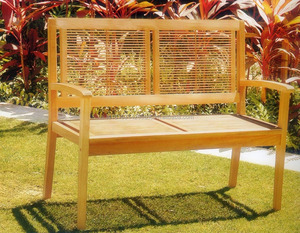 Silla y Banco para exteriores de teca maciza de estilo moderno para jardín, patio, sala de estar y muebles de madera maciza para hoteles - Product Image 1