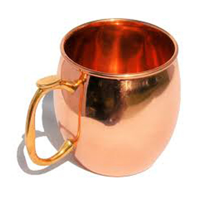 Taza de mula de Moscú de cobre liso con mango de latón, diseño de lujo, clásico y moderno, gran oferta y alta calidad - Product Image 1