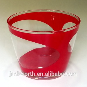 Seau à glace ovale en acrylique pour 2 bouteilles de vin - Product Image 4