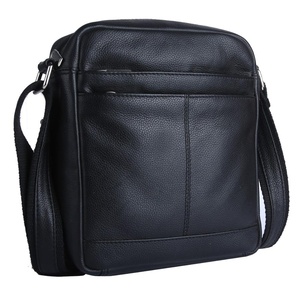 Hot Sale Genuine Leather <b>Cross</b> Body Shoulder Bag <b>Men</b> Vintage Zipper Durable <b>Chains</b> Waterproof Travel Business Daily Use - Product Image 2