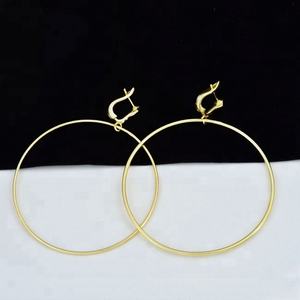 <b>Solid</b> Gold Plated 925 Sterling <b>Silver</b> <b>Hoop</b> <b>Earrings</b> Jewelry - Product Image 2