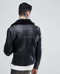 แจ็กเก็ตมอเตอร์ไซด์หนังแกะแท้แบบมีซิป,แจ็กเก็ตหนังแท้หนังแท้มีสไตล์มาใหม่ - Product Image 2