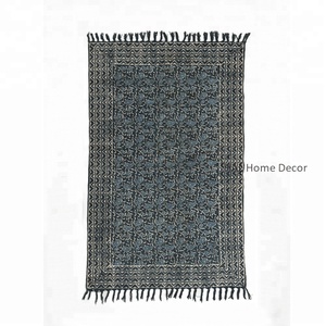 Indian Cotton Dhurrie Rugs for Living Room, Handmade Floor Decorative Cotton Rugs Wholesale Dhurrie Rug Carpet - Product Image 1
