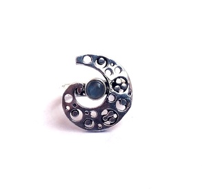Bague Spirale Ajustable en Argent Placage Lunette de Bohème Sertissage Pierres Précieuses Bijoux Matériau Principal Laiton pour Anniversaires - Product Image 2