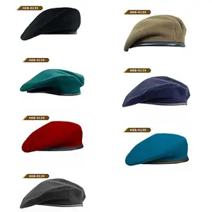 100% צמר מותאם אישית לוגו כומתה כובעים, סתיו חם כומתה כובעי מוצק צבע כומתת כובע