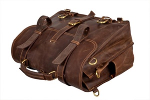 Cartera de cuero vintage elegante hecha a mano de cuero de grano superior de buena calidad maletín portátil Cartera de oficina bandolera bolso de hombro - Product Image 4