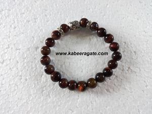En gros Pierres Précieuses Bouddha Bracelet: Oeil De Tigre Rouge Bouddha Bracelet - Product Image 2