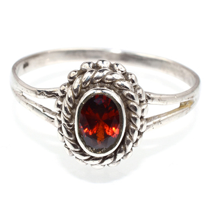 Anillos de plata de ley 925 con forma ovalada, joyería de plata 925 con forma de granate, venta al por mayor - Product Image 2