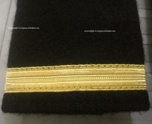 3 Epaulettes Metálicos Dorados con Trenzas y Rayas, Bordados a Mano, para Hombro, Tipo Slip-On - Product Image 4