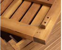 DT FURNITURE DT-ST09 Faltbare Holz-Gartenaufbewahrungsbox für Gartenmöbel