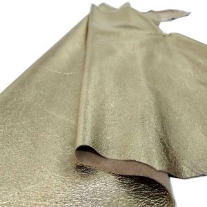 Finition grain de style mode certifiée LWG en cuir de mouton couleur or de la meilleure qualité pour sacs à main et vêtements - Product Image 3