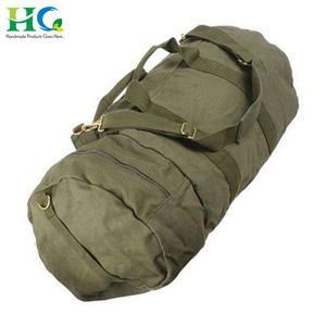 Custom Barrel Shape Heavy Canvas Duffel <b>Gym</b> Sports <b>Bag</b> for Man and <b>Woman</b> - Product Image 1