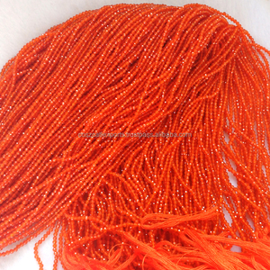 Perles rondes lisses en cornaline naturelle, pierre orange en vrac, certifiées par un tiers pour la fabrication de bijoux - Product Image 2