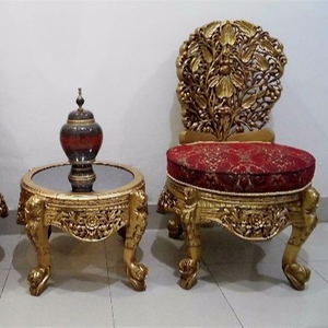 Ensemble de chaises en bois Peera, ensemble de chaises Peera faites à la main en Chiniot, ensemble de chaises anciennes en bois - Product Image 1