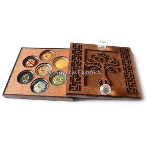 Vente en gros de cristaux de pierres précieuses naturelles à 7 chakras, ensemble cadeau de pierres de guérison, pierres semi-précieuses pour l'artisanat - Product Image 2