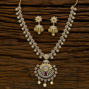 Collier CZ en diamant classique, bijou plaqué or, offre spéciale - Product Image 1