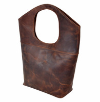 Tas tangan kulit asli wanita, Tote Bag tas bahu kulit asli kualitas tinggi, kasual, mewah, tas coklat, kustom, untuk wanita