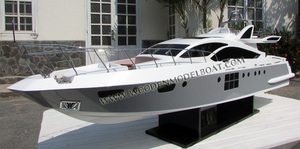 Modèle de bateau en bois AZIMUT GRANDE 120SL_ Modèle artisanal en bois - Product Image 4