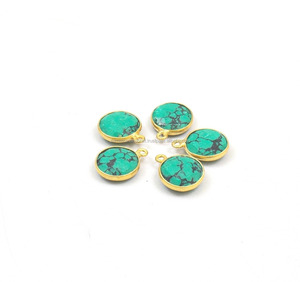 Connecteur de lunette en pierre précieuse plaqué or, 10 pièces, pendentif, résultats de bijoux - Product Image 3