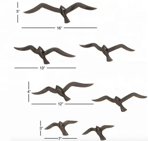 금속 비행 조류 매달려 벽 장식 홈 장식
