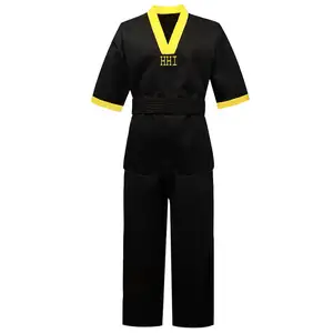 Seni Bela Diri Karate,Kung Fu,Taekwondo, Seragam Judo (Hitam & Kuning)