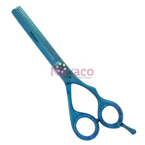 Gunting Rambut PRO Biru Titanium, Produk Salon Penata Rambut, Gunting Penipis