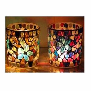 MOSAIC SPRING GLASS VOTIVE GLASS VOTIVE <b>CANDLE</b> <b>HOLDER</b> NEW DESIGN GLASS VOTIVE <b>HOLDER</b> HOME & <b>GARDEN</b> GLASS VOTIVE - Product Image 1