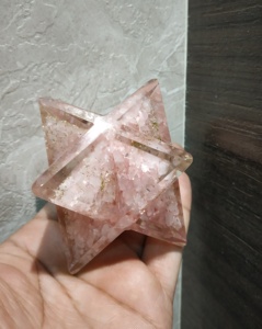 Étoile Merkaba en quartz rose, dernier style Feng Shui, pierre précieuse, cristal d'orgonite, directement du fabricant et du grossiste - Product Image 3