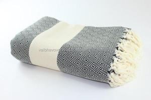 Jetés en coton 100% brodés unis par Vaibhav Overseas pour la literie et la décoration - Product Image 3