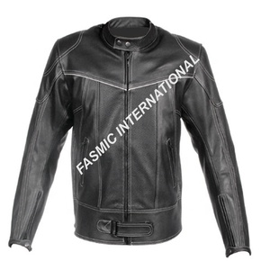 Veste de moto en cuir respirante coupe-vent grande taille, dernière mode - Product Image 4