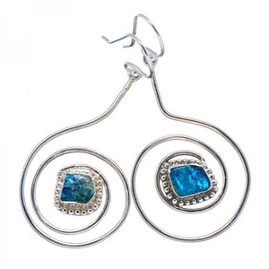 Magnifiques pendentifs en apatite brute bleue naturelle, argent sterling 925, pierres précieuses faites à la main, forme irrégulière, breloques de bijoux, pendentifs - Product Image 1