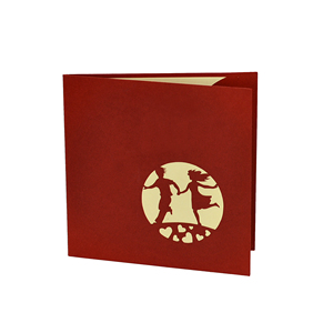 Tarjeta de felicitación emergente 3D hecha a mano, diseño personalizado para regalo de San Valentín del fabricante en venta al por mayor - Product Image 4