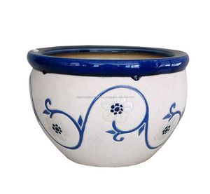 Maceta de Cerámica Moderna Hecha a Mano en Vietnam con Acabado Esmaltado, Forma Redonda para Decoración de Interiores/Exteriores del Hogar y Jardín - Product Image 3