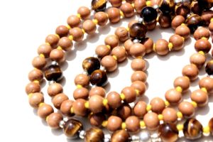 Cuentas de sándalo con diseño de ojo de tigre, collar, Piedras Naturales curativas, 108 - Product Image 4