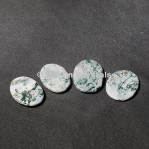 Tree Agate <b>Worry</b> <b>Stone</b> Carved Engraved Feng Shui Art Collectible - Product Image 1