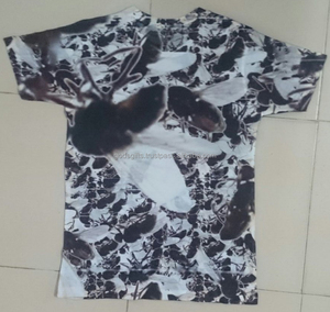 แหวนปั่นผ้าฝ้ายรอบคอที่กำหนดเองธรรมดากลุ่มสีดำผู้ชายขายส่งว่างเปล่าเสื้อยืด - Product Image 6