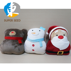 2019 Niedliche 2 n 1 Decke mit Weihnachts mann Weihnachts mann Decke mit Kissen - Product Image 5
