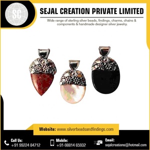 Pendentif en cristal de pierre précieuse en argent sterling d'approvisionnement en vrac de marque privée de qualité supérieure avec un design unique - Product Image 2