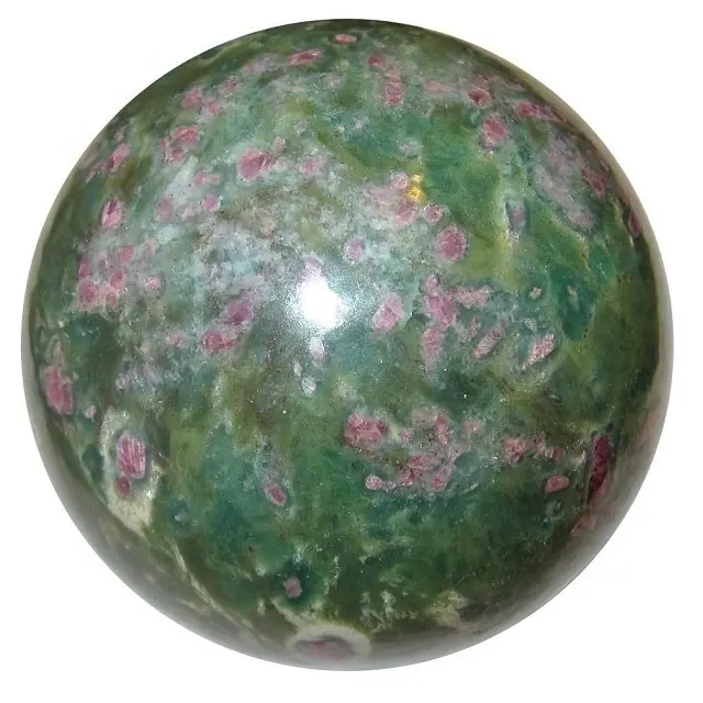 Natural Ruby Zoisite Ball Epidote Quartz Crystal Spheres Red Green Treasure Minerals Reiki Energy Healing Stones Room Decorate