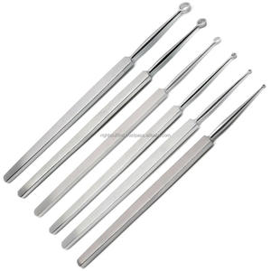 Chirurgie dentaire-Instrument-Acier Inoxydable-Renard Cutanée Curettes Dermatologie 1mm,2mm,3mm,4mm,5mm,6mm ORL 6 Pièces Outils D'instruments - Product Image 1