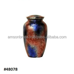 Best Quality Handmade Cremation Urns Metal Brass Urn for Ashes Hot Sale Colorful Solid Brass Cremation - Product Image 1