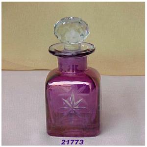 Botellas de perfume de cristal redondas vacías hechas a mano al por mayor - Product Image 1