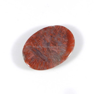 Natural Red Horn Coral Oval Cabochon 28x20mm 26,8 Cts Piedra preciosa suelta para joyería IG10909 - Product Image 3