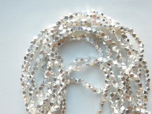 Espaciadores de pepitas facetadas de plata esterlina Tipo de hallazgos de joyería - Product Image 2