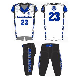 Camiseta y conjuntos cortos de fútbol americano al por mayor, servicio OEM, ropa de fútbol americano impresa por sublimación personalizada - Product Image 2