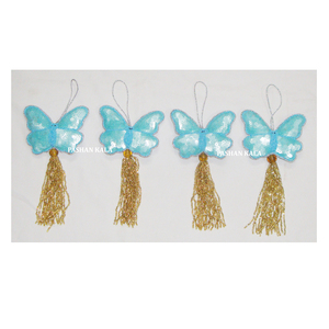 Hanging Beaded Butterfly with Tassel For Christmas - Product Image 1