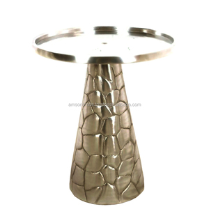 Bougeoir unique avec finition argentée pour bougeoir fait main de décoration intérieure - Product Image 2