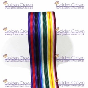 Rainbow Moire Ribbon | Masonic regalia Rainbow Ribbon | Rainbow RIBBON - Product Image 6
