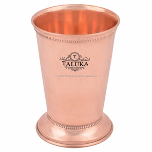 Proveedor mayorista de vasos de bar lisos de vidrio y cobre para julepe - Product Image 2