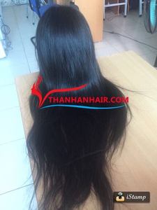 ขายส่งราคามนุษย์ผมวิกผม100% ที่ยังไม่ได้ตรงเนียนผมเต็มลูกไม้วิกผม - Product Image 1